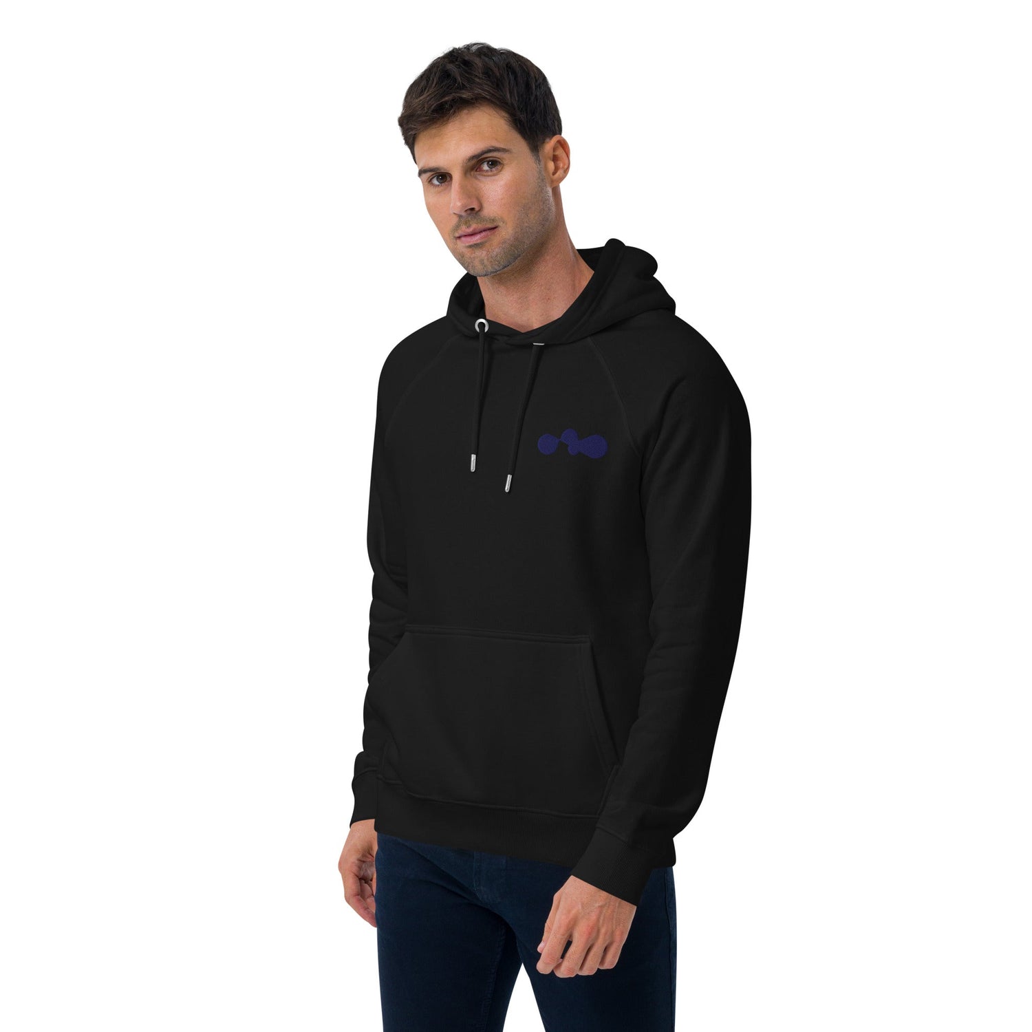 organic comfortable hoodies for men and women with a beautiful embroidered design on the top left